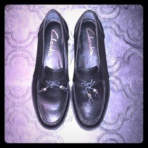 Clarks Black Loafers